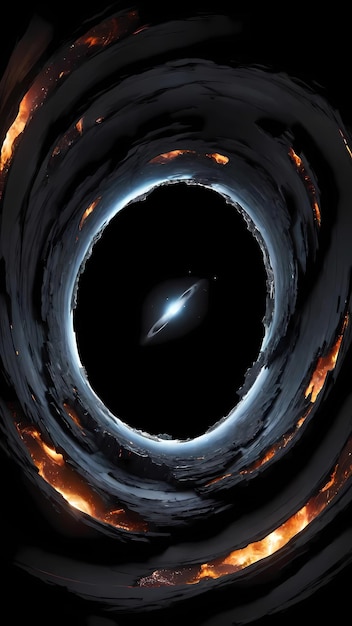 Inside black hole concept illustration cosmos wallpaper background