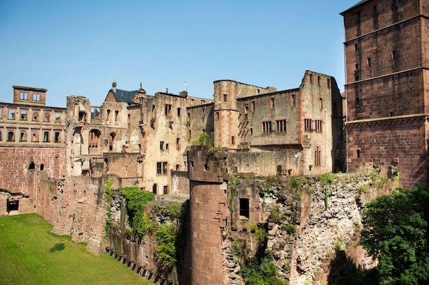 Inside and decor of Heidelberg Castle and German called Heidelberger Schloss for German people and traveler visit and travel on August 25 2016 in Heidelberg Germany