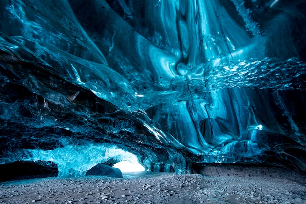 Inside an Ice caves in iceland