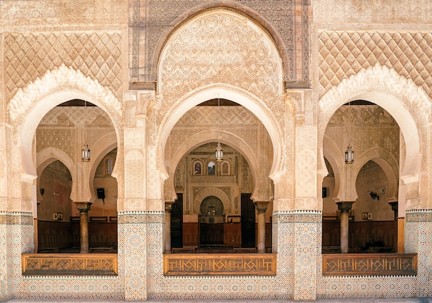 Inside of The Madrasa Bou Inania, Medina of fes, Morocco