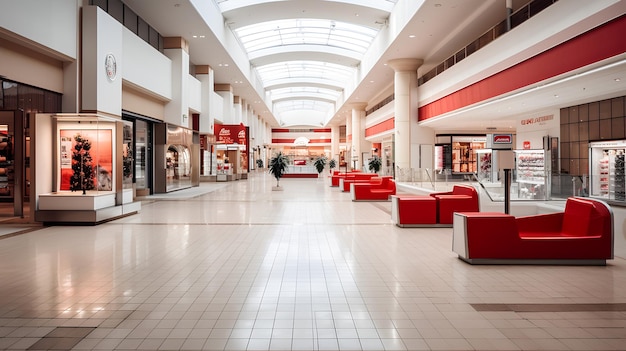 Inside Shopping Center Without People