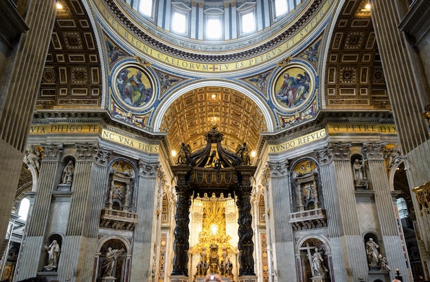 Inside St Peter Basilica Rome Italy