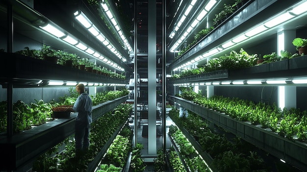 Inside a Towering Vertical Farm Skyscraper