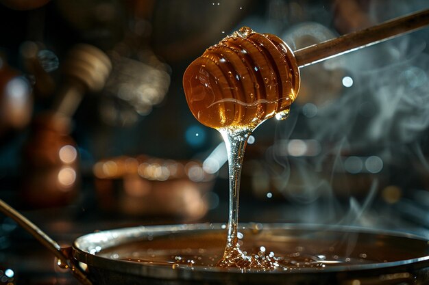 Inside a Vintage Kitchen with a Brass Honey Dipper