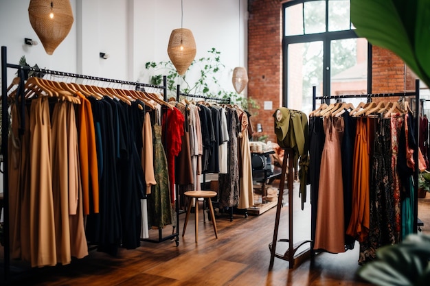 Photo inside women's clothing store