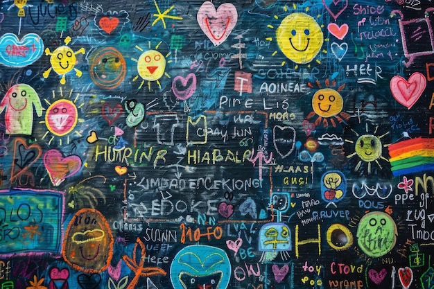 Inspirational Chalkboard Mural A CloseUp