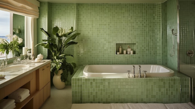 Inspired interior design green