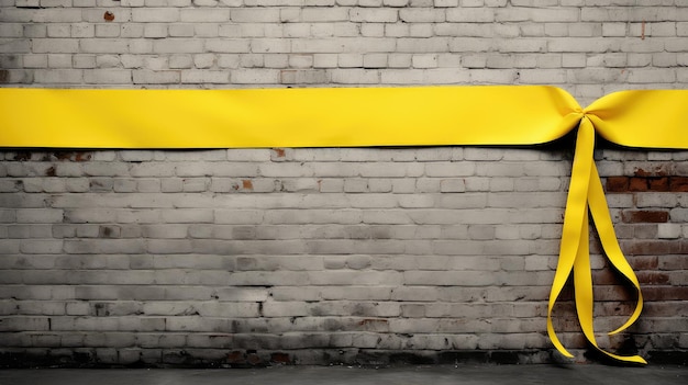 Inspired ribbon banner yellow