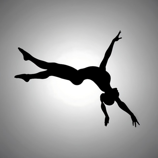 Photo inspiring gymnastics silhouette in action