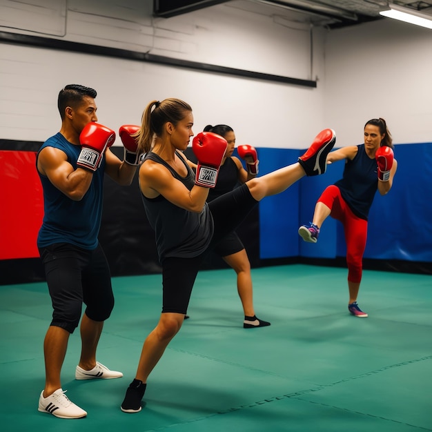 Photo inspiring kick boxing photos showcasing professional techniques