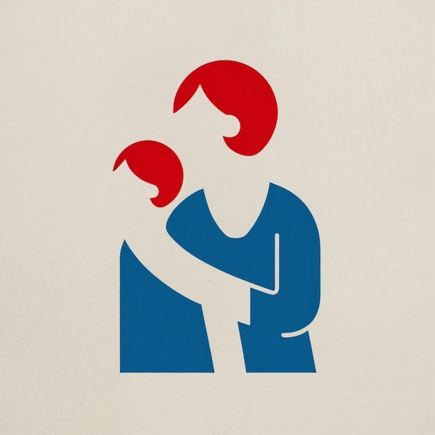 Photo inspiring mother and son symbols for educational materials