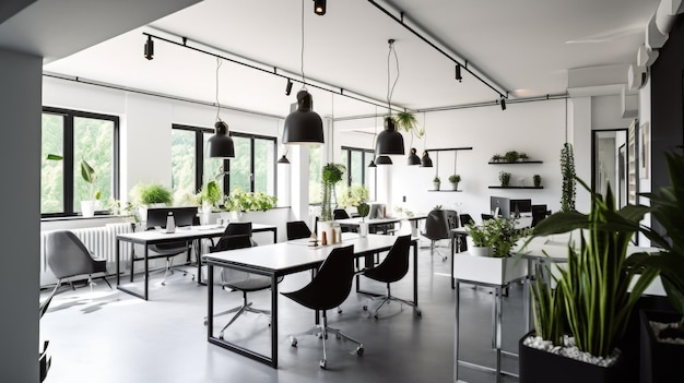 Inspiring office interior design Minimalist style Corporate Office featuring Simplicity architecture Generative AI AIG 31