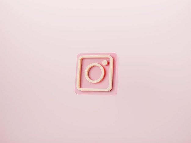 Instagram logo on pink background