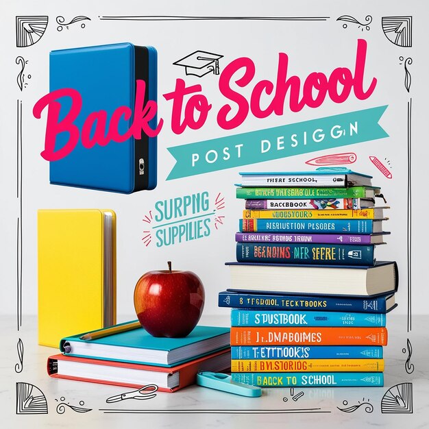 Photo instagram posts of back to school conceptbookstudentkids