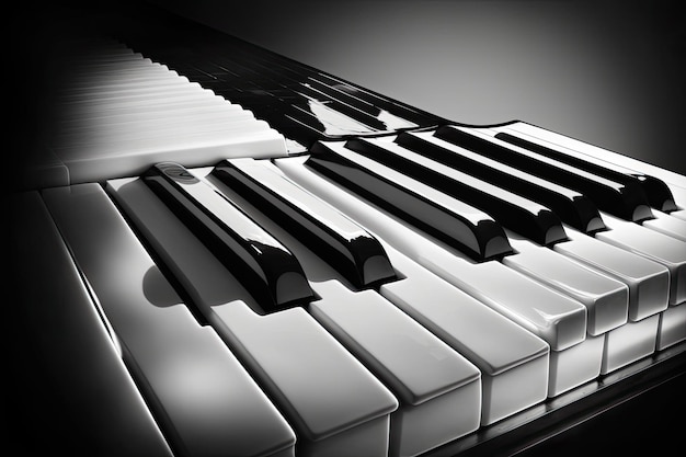 Instruments acoustic or digital black and white piano keys keyboard musical instruments