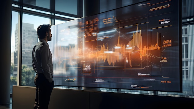 Intelligence and business analytics with key performance indicators dashboard concept