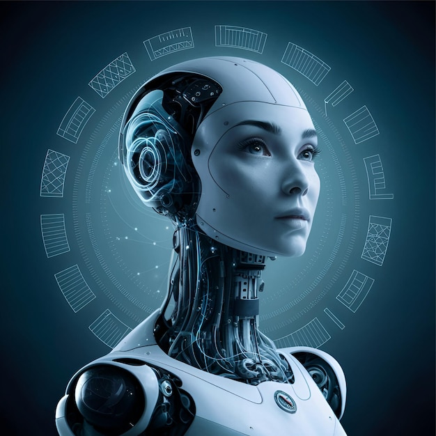 Intelligent AI Female Robot A Vision of Tomorrow