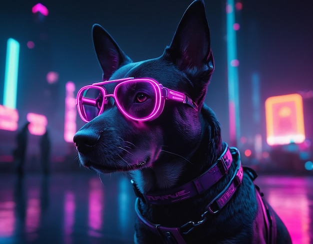 Intelligent futuristic dog with fashion and style