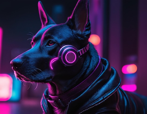 Intelligent futuristic dog with fashion and style