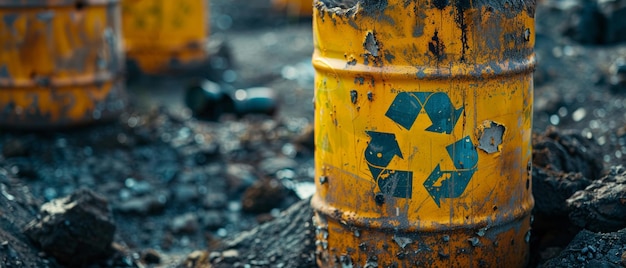 Photo intense closeup of nuclear waste global environmental implications stark image