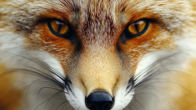 Photo intense gaze of a red fox