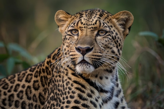 Intense Gaze of a Wild Leopard