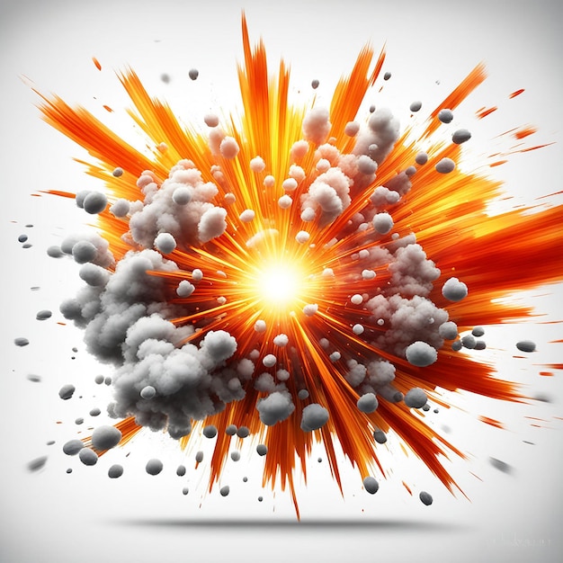 Intense HighImpact Blast Effect with Fiery Colors and Dynamic Motion