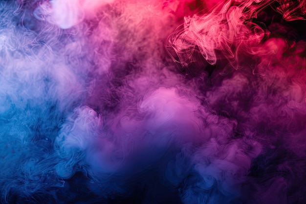 Intense red blue and purple smoke and fog create a dramatic abstract background or wallpaper