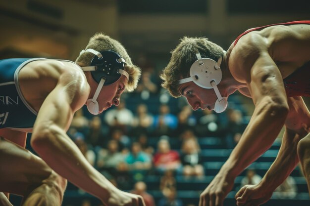 Intense Wrestling Match Highlighting Integrity Respect and Sportsmanship