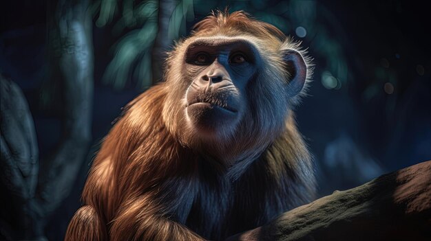 The interactive primate exhibit immerses visitors in the world of primates offering a glimpse into their lives and behavior through interactive displays Generated by AI