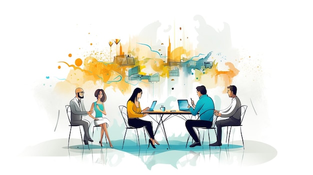 Interactive_Whiteboard_Meeting_Illustration