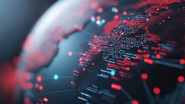 Photo interconnected global economies an insightful visualization of economic policies and data flow