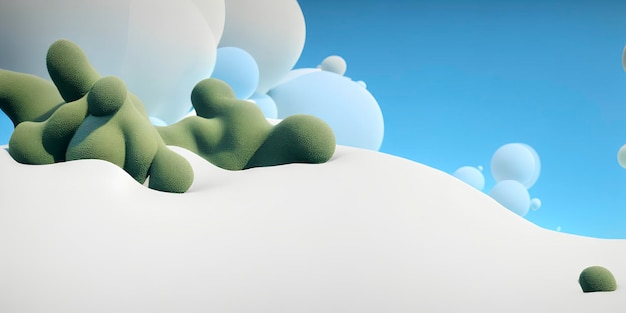 Interesting 3d abstract landscape