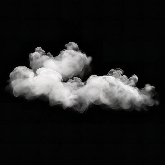 Photo interesting clouds vector isolated on black background