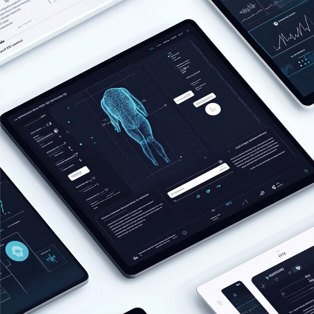 Interface design for a patient portal with health data and communication tools