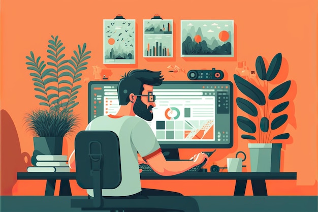 Interface Designer flat illustration