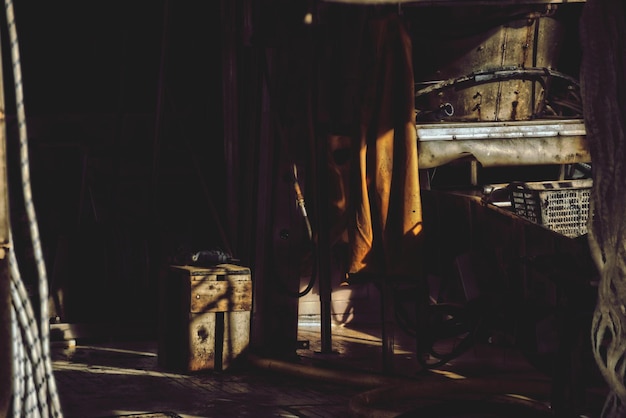 Photo interior of abandoned factory