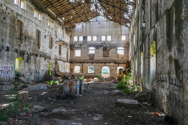 Interior of an abandoned industrial building