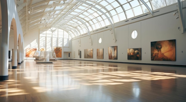 The interior of the art gallery