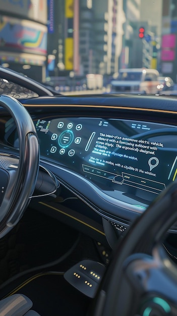 Photo interior of an autonomous vehicle