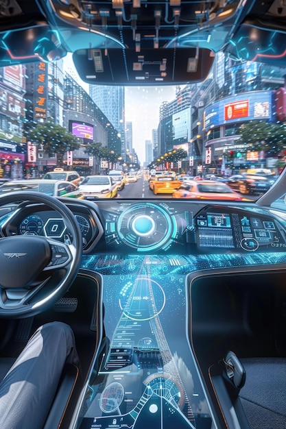 Interior of autonomous vehicles on urban roads