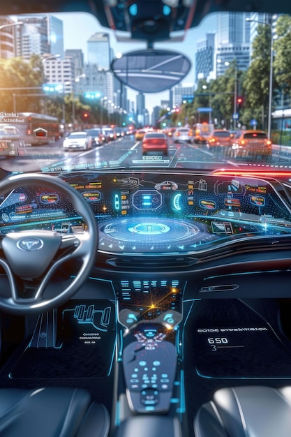 Interior of autonomous vehicles on urban roads