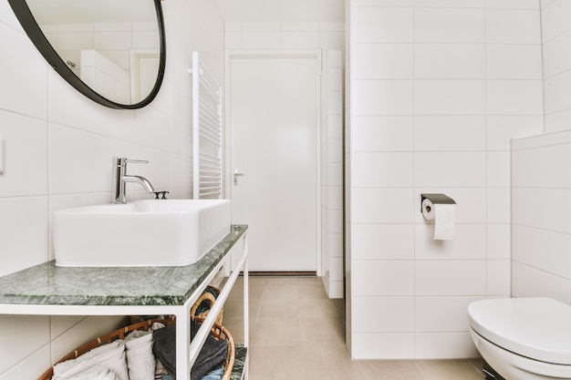 Interior of bathroom