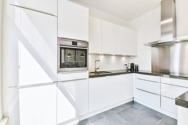 Interior of a beautiful kitchen of an elite house