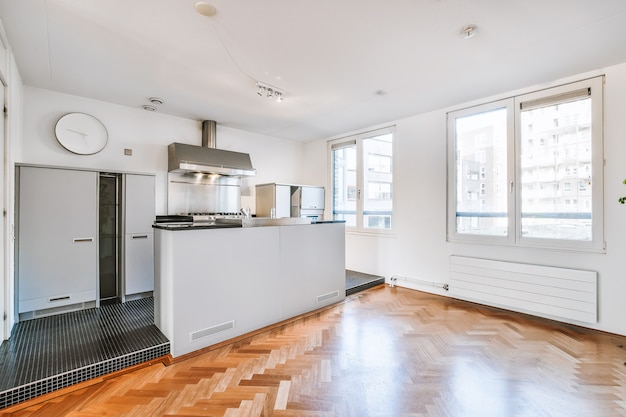 Interior of a beautiful kitchen of an elite house