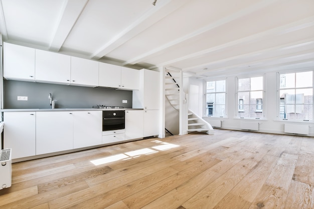 Interior of a beautiful kitchen of an elite house