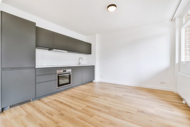 Interior of a beautiful kitchen of an elite house