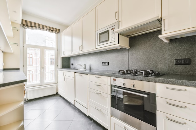 Interior of a beautiful kitchen