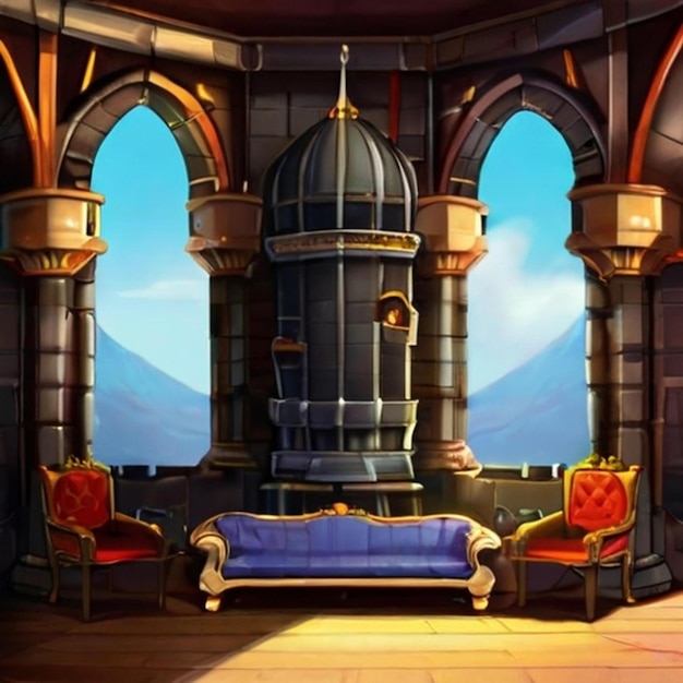 Photo interior castle 2d