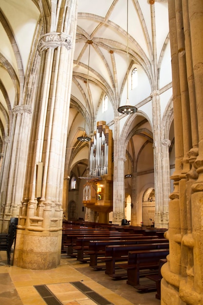 Interior of the Cathedral of Alcala de Henares, arches and dome